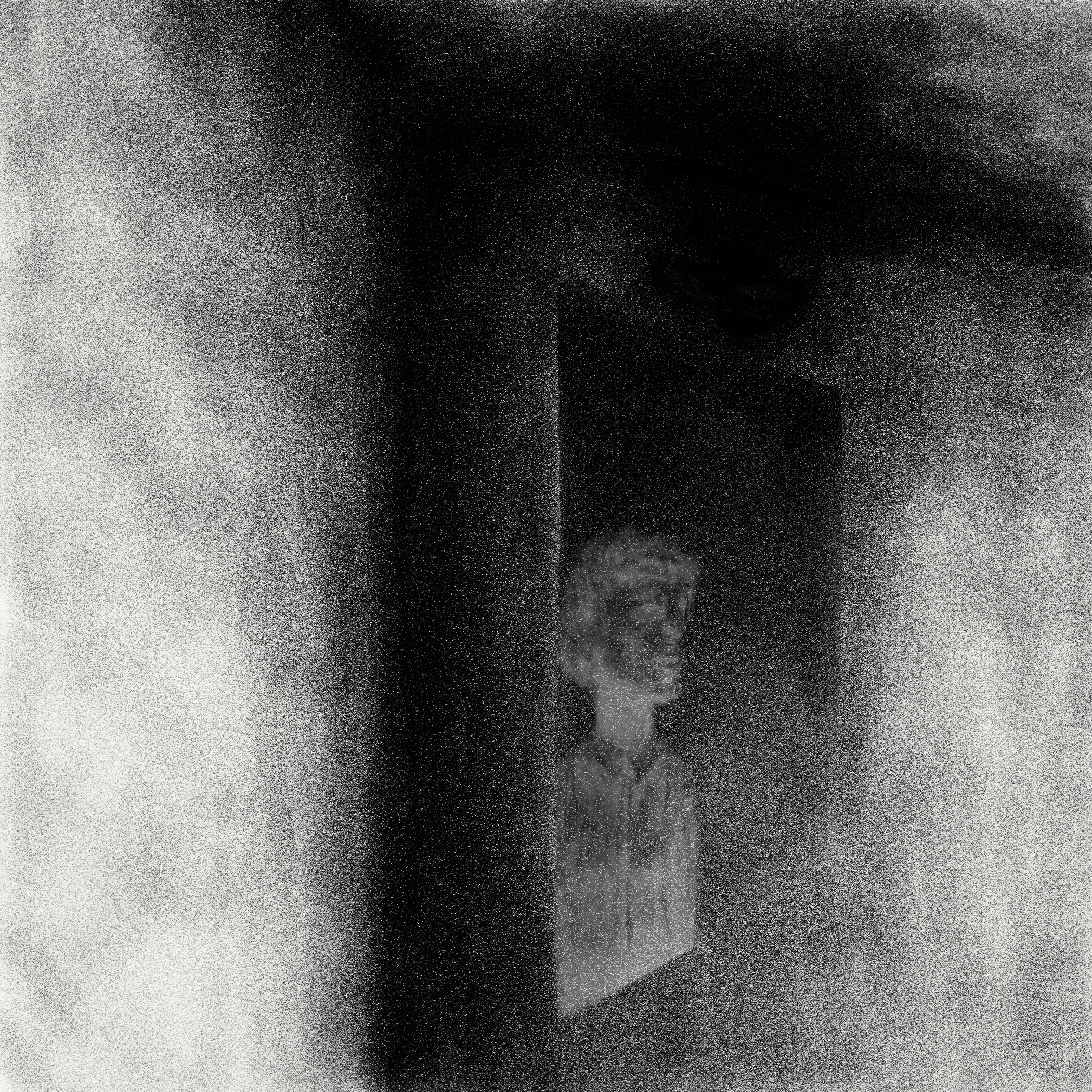 A drawing of a mirror, showing a person looking at themselves in it.