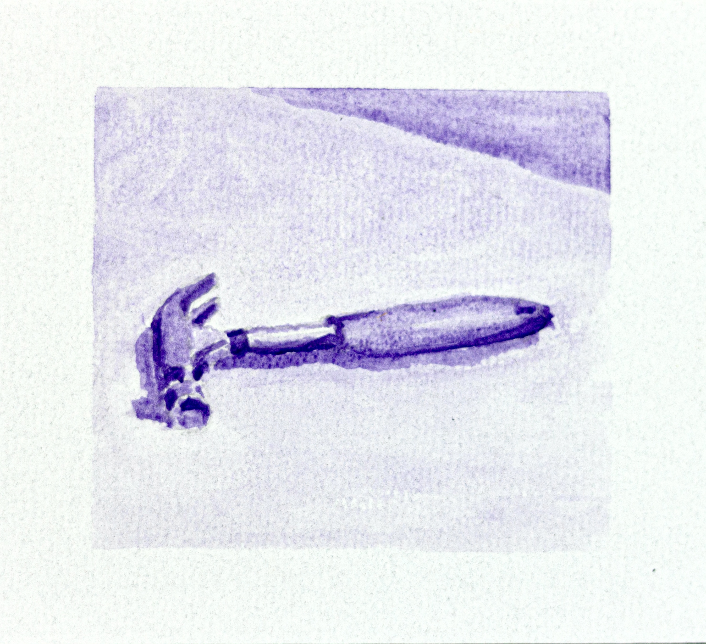 A painting of a hammer.