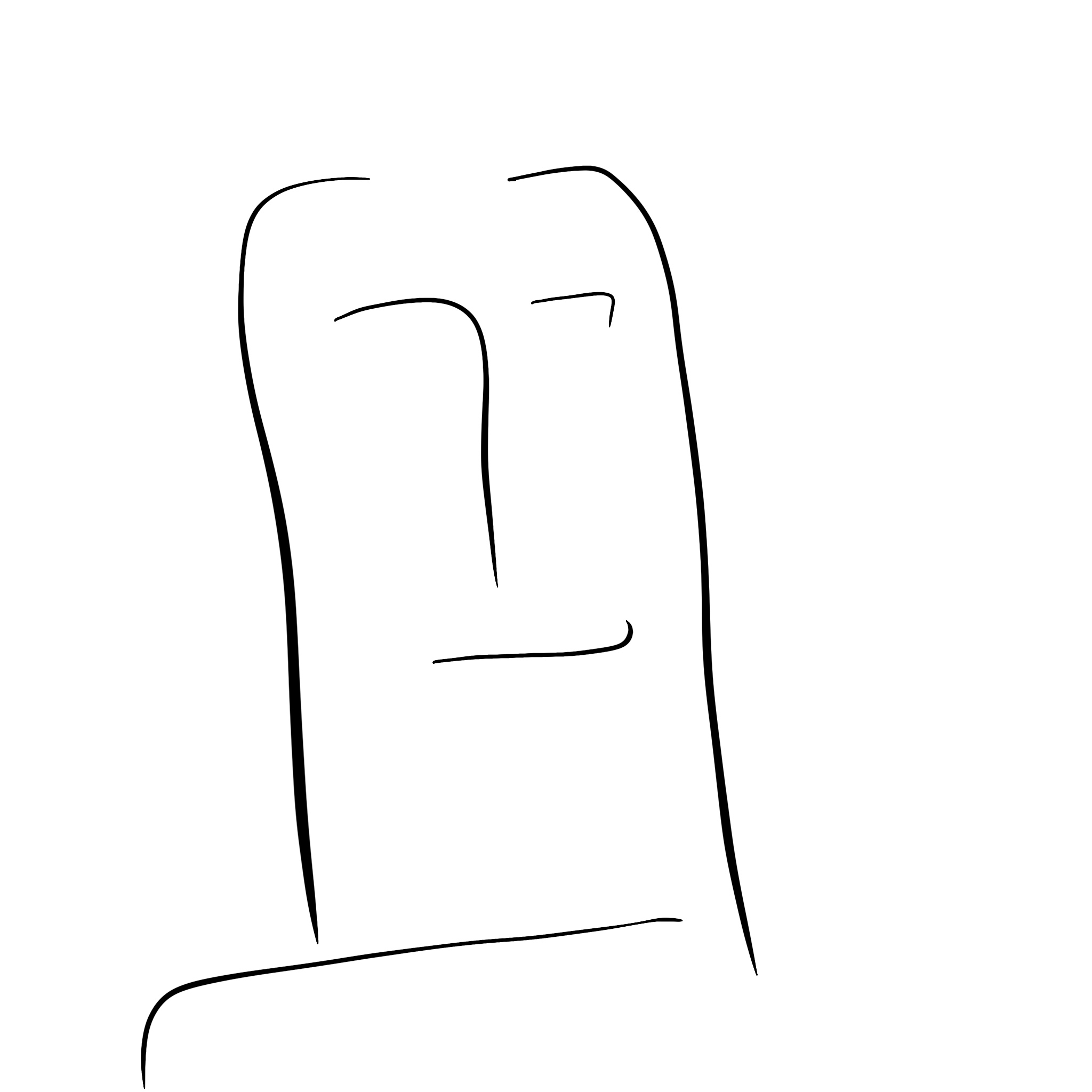 A drawing of a face.