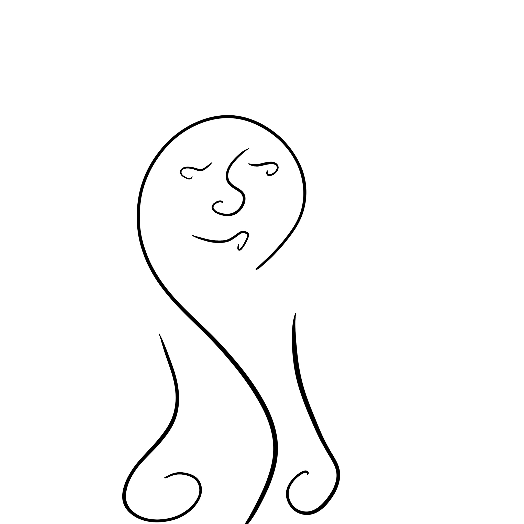 A drawing of a face.