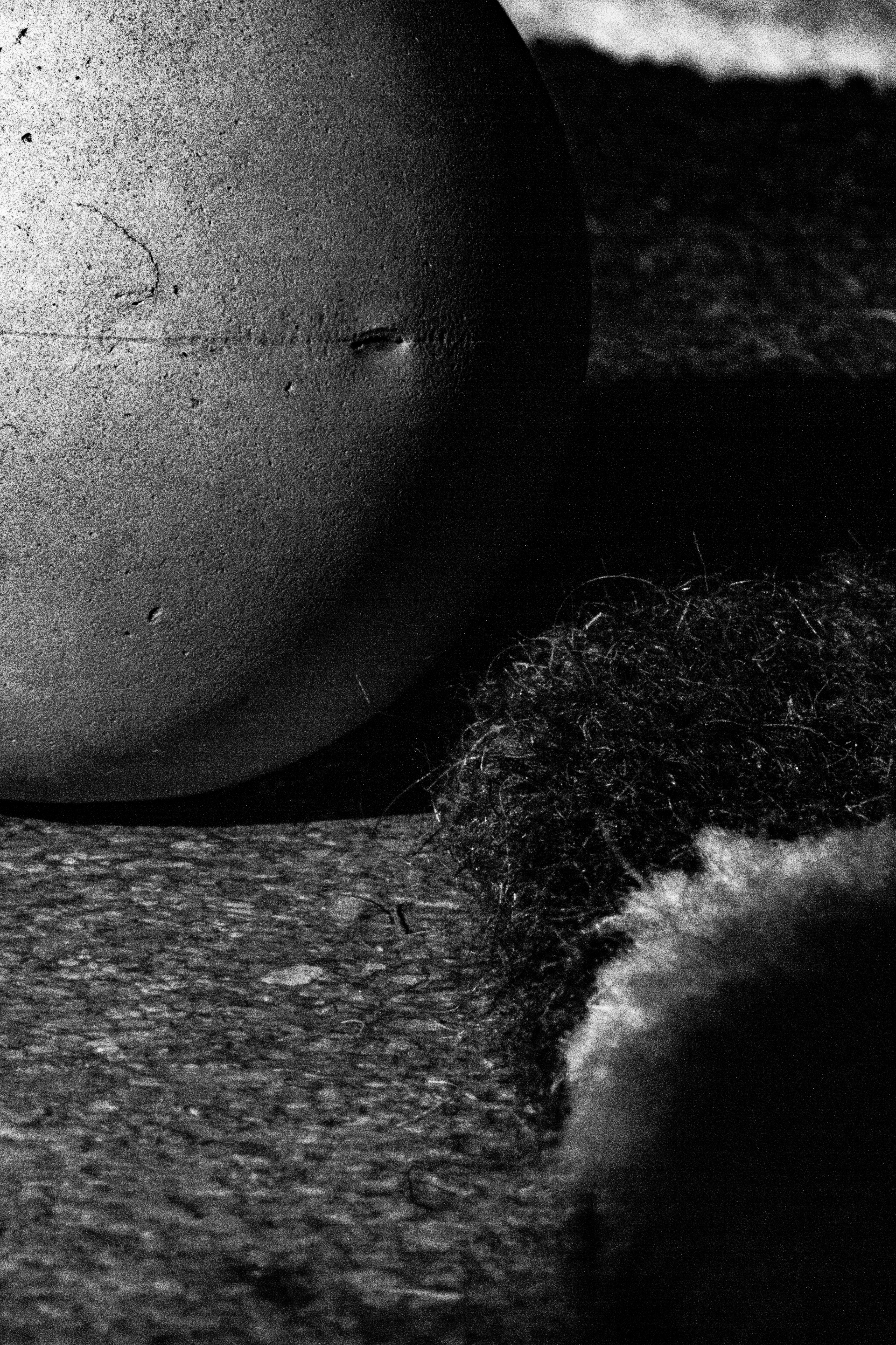 A close up photograph of a ball.