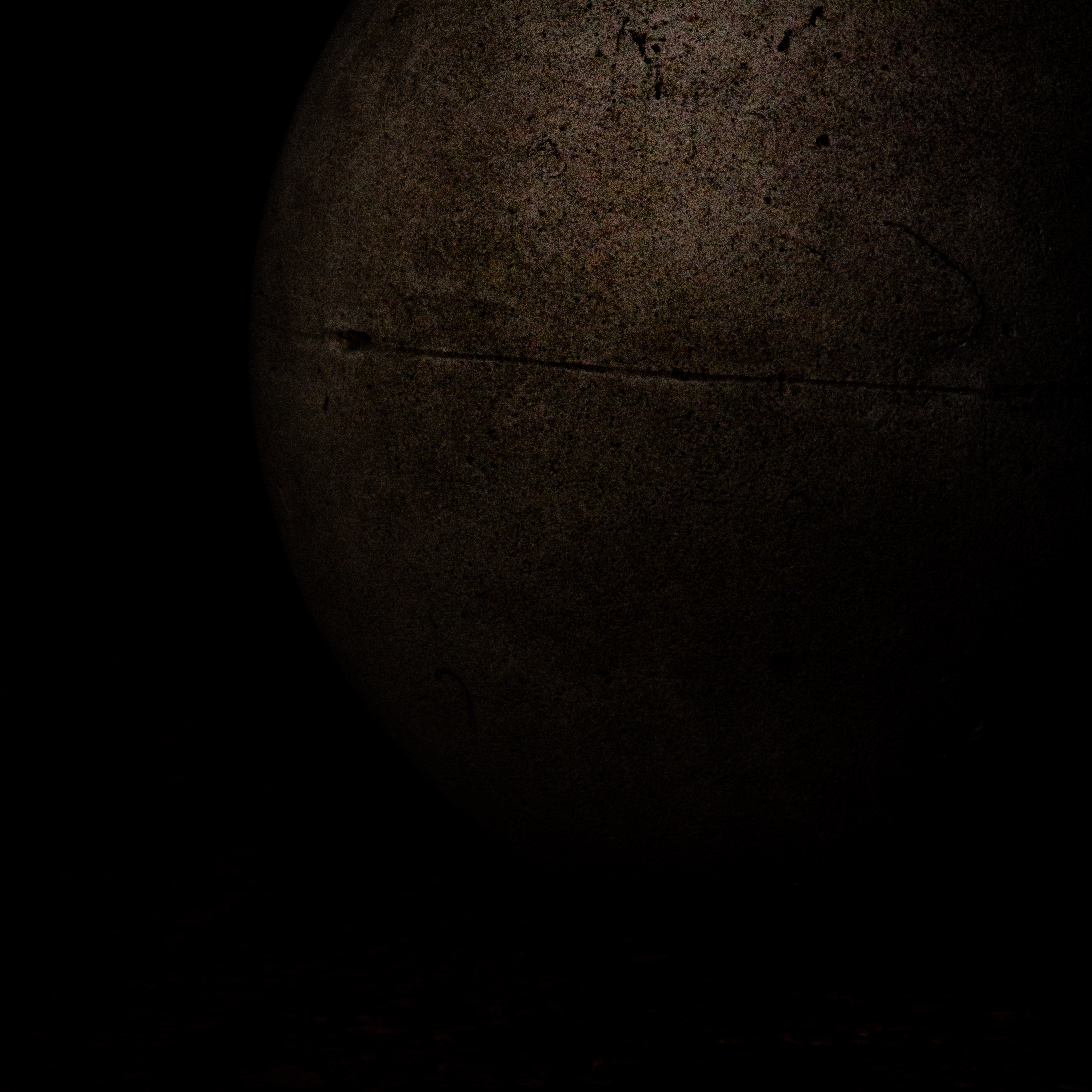 A photograph of the equator of a ball.