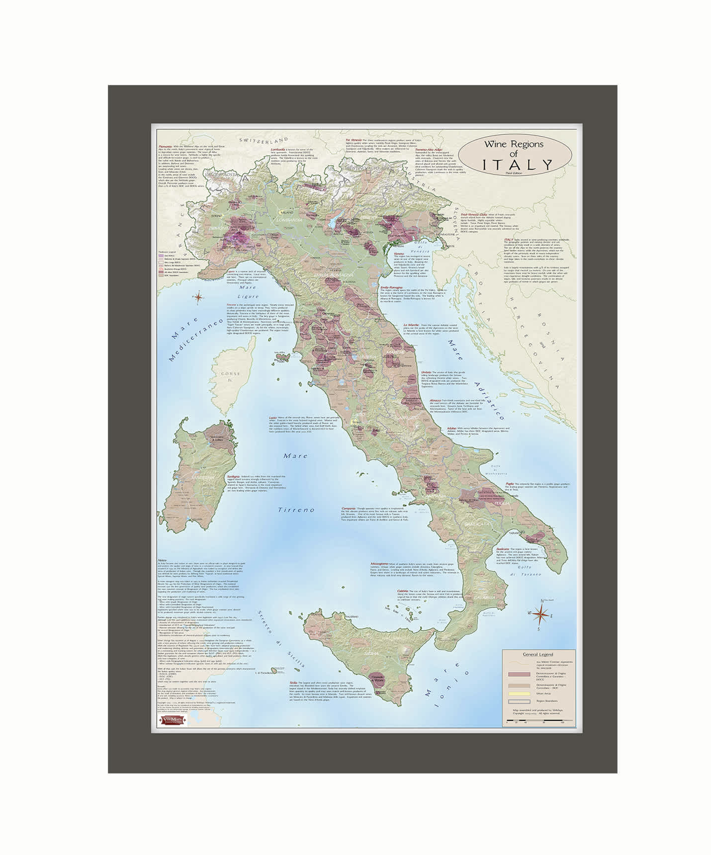 Wine Regions of Italy Map