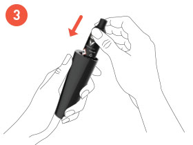 Hands inserting a Coravin Pure™ Capsule into the Capsule Cup