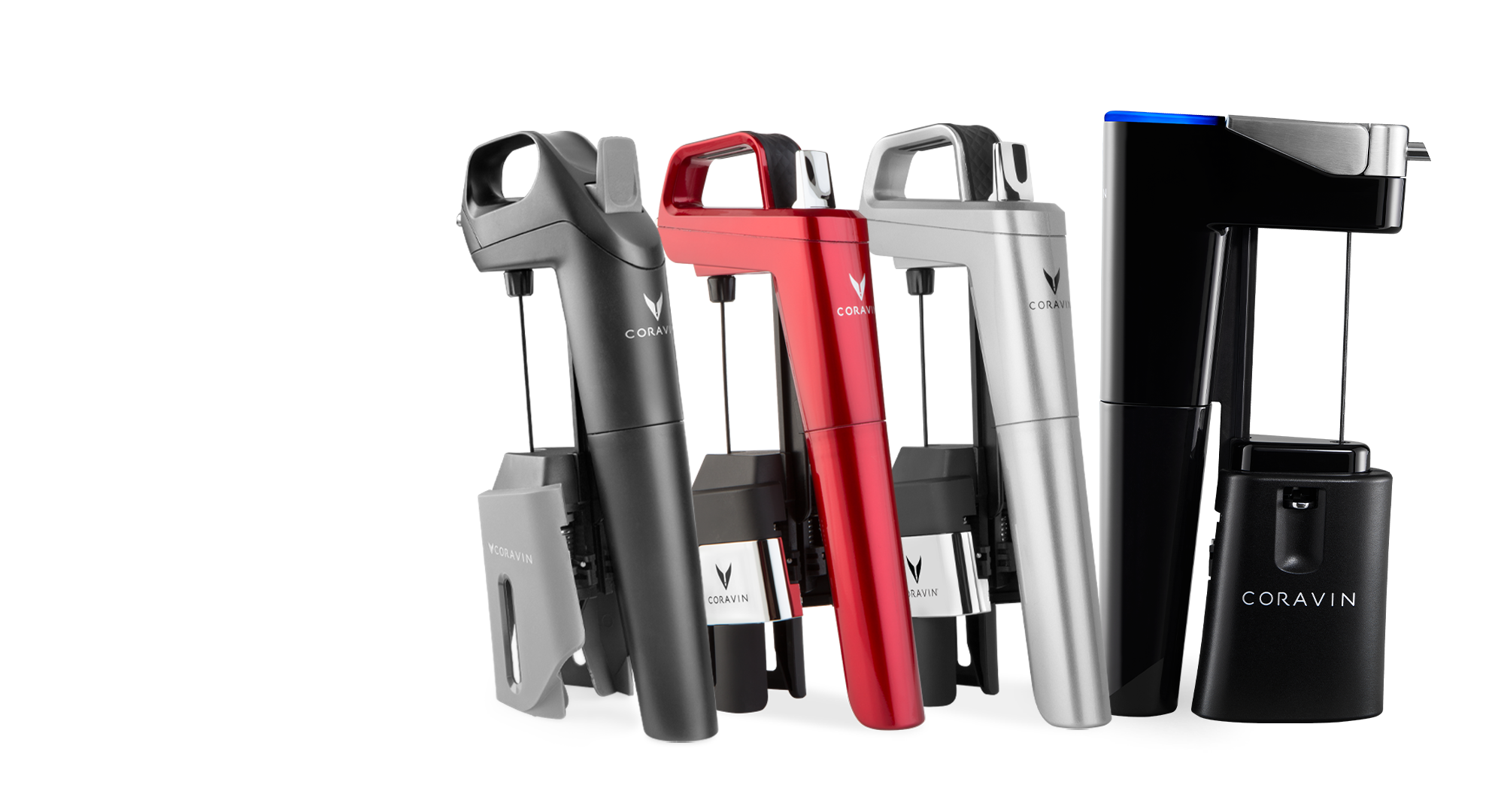 Productafbeelding van Coravin Model Three, Model Six en Model Eleven-systemen.
