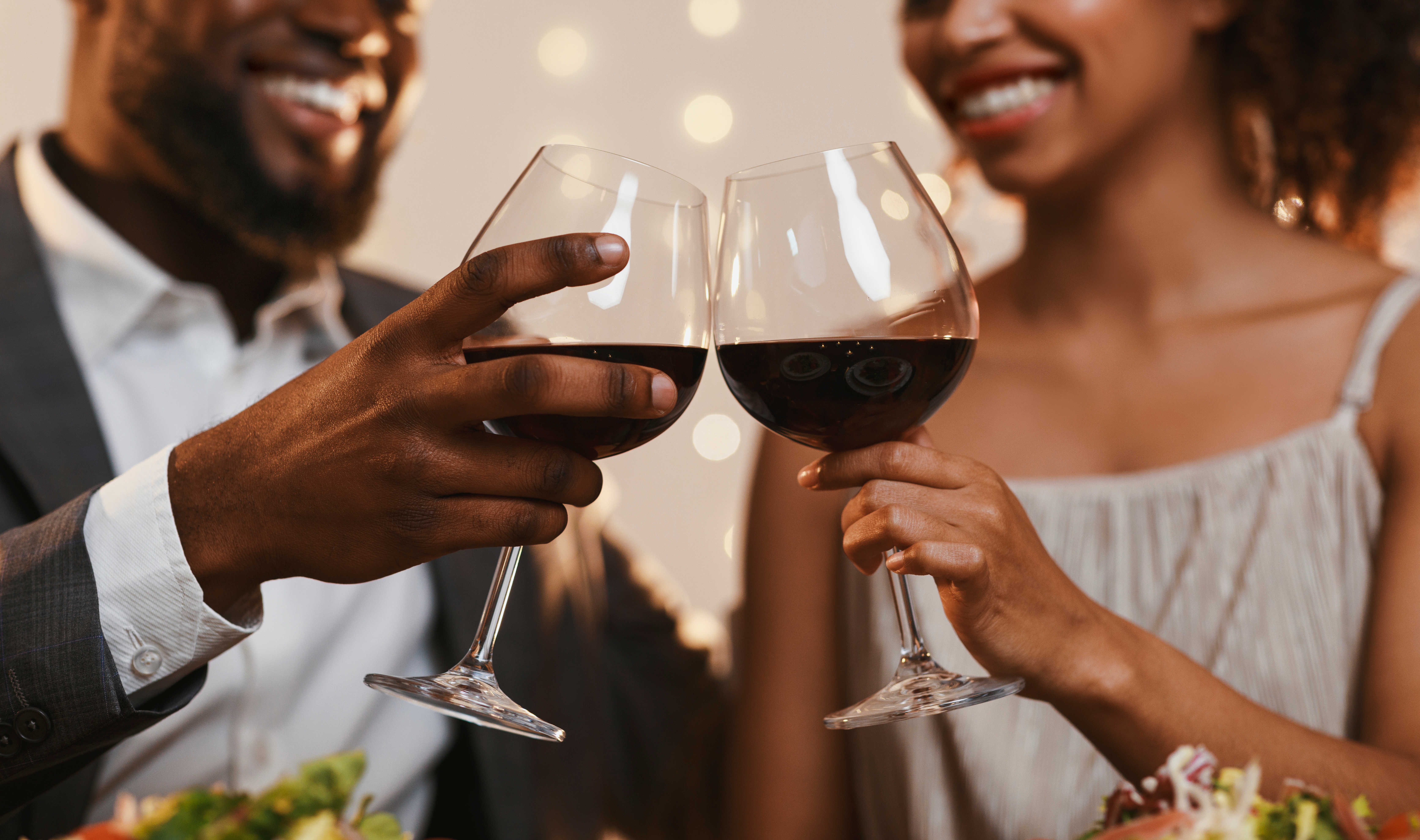 cheers wine black couple valentines day