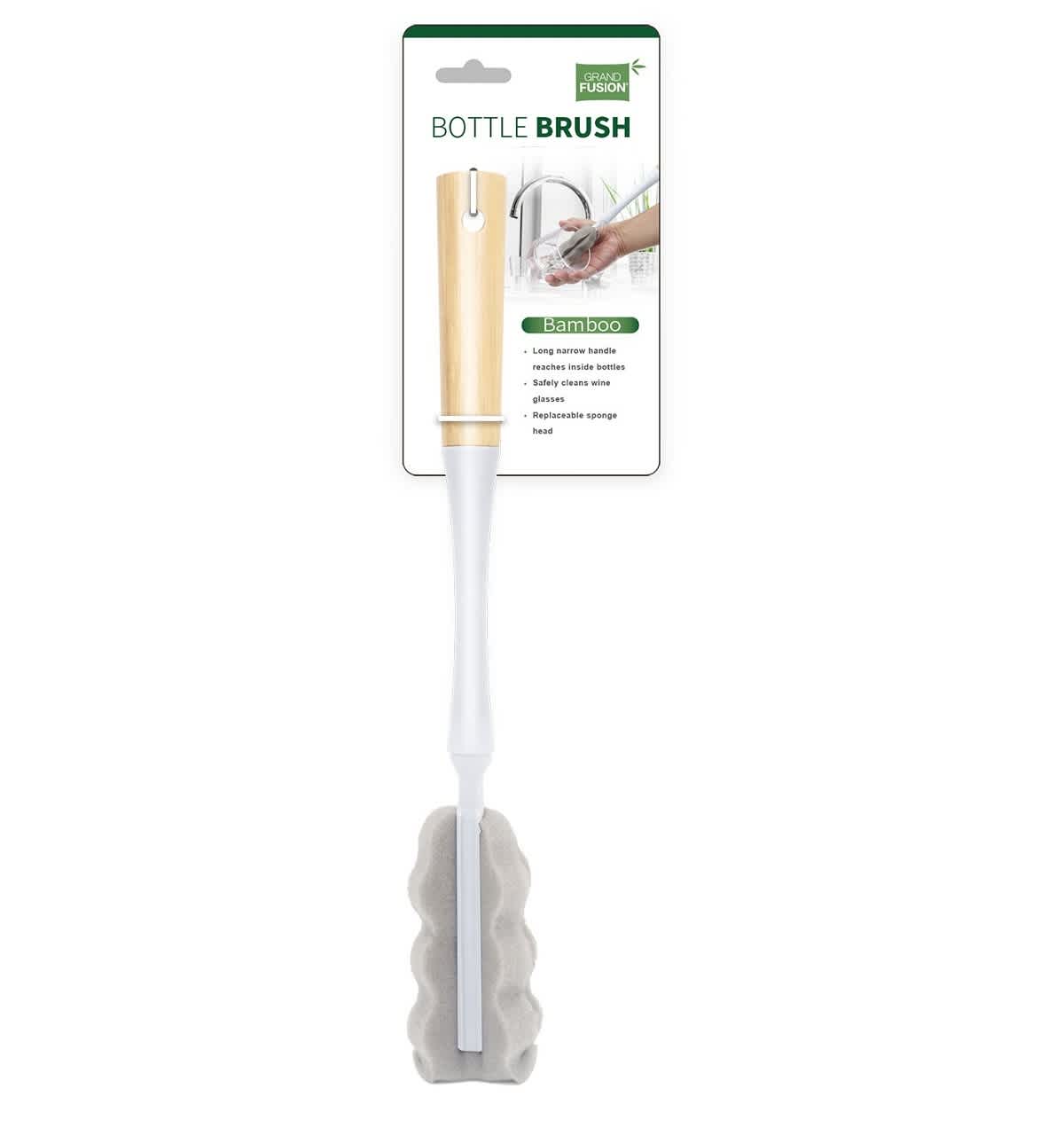 Bamboo Handled Bottle Scrub Brush