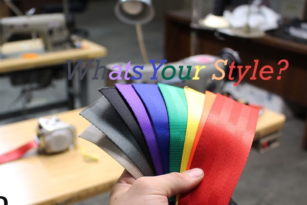 Custom colored seatbelts. Any color is available.