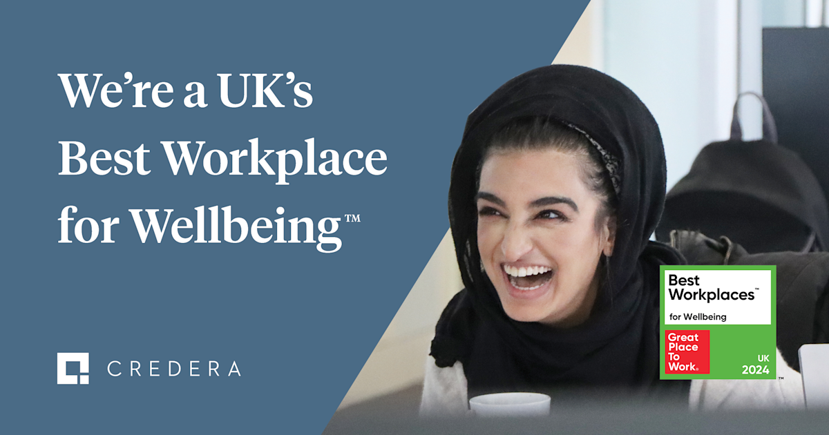 Credera named one of the UK's Best Workplaces for Wellbeing 2024