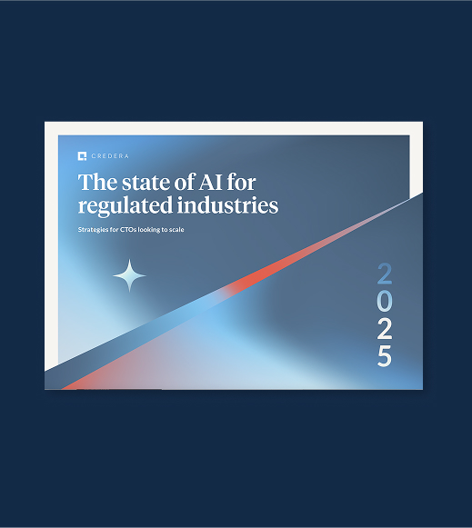 Poster stating The State of AI for regulated industries