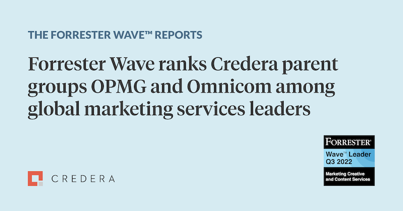The Forrester Wave ranks Credera parent groups OPMG and Omnicom among the leaders in marketing Wave evaluations