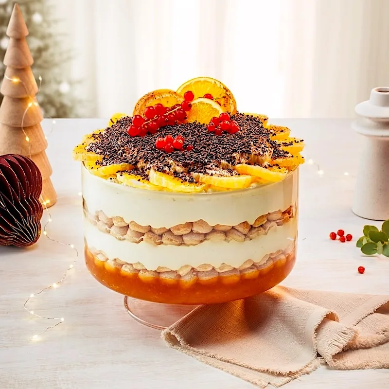 Sinaasappel Tiramisu Trifle met Côte d'Or hagelslag