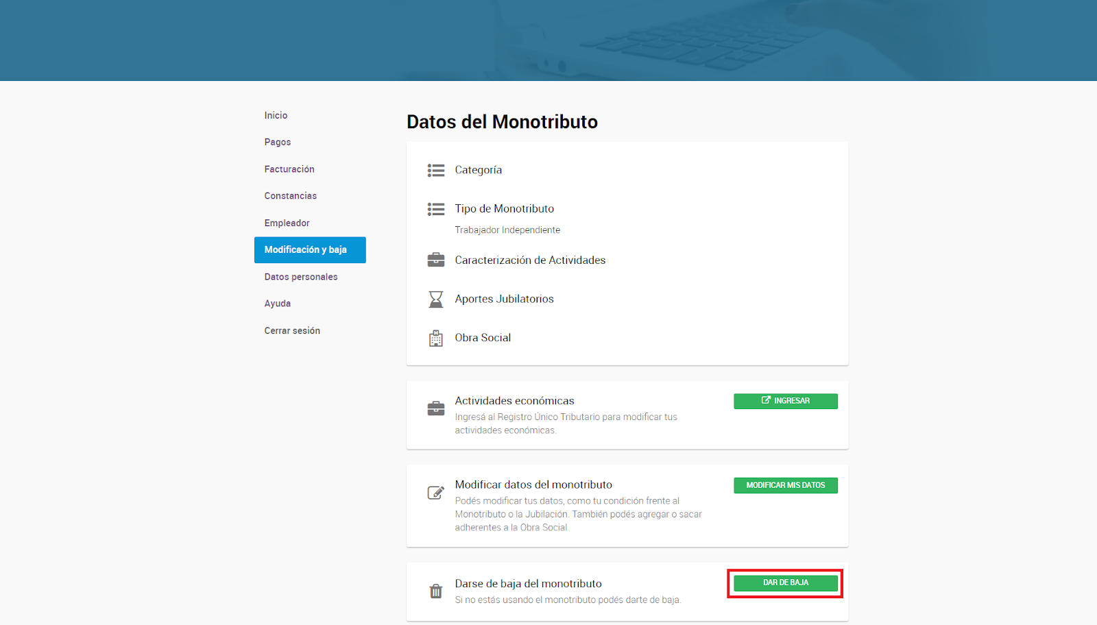 Paso a paso para dar de baja el monotributo