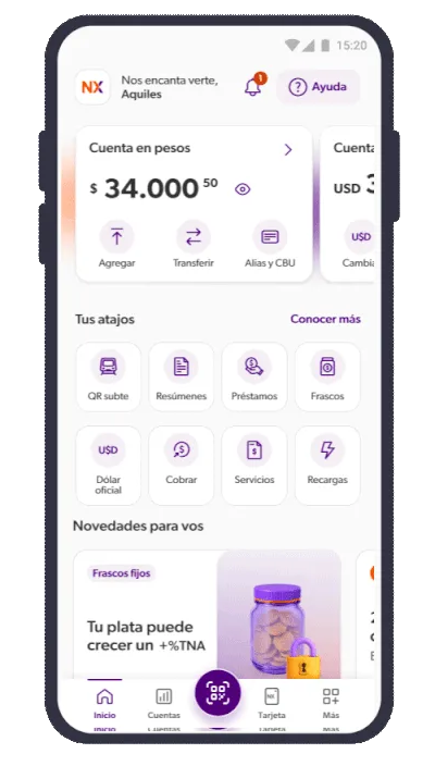 Animación de frascos de ahorro