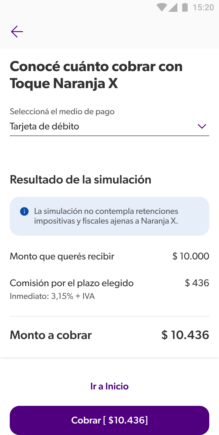 ¿Cómo usar el simulador de ventas en la app Naranja X?