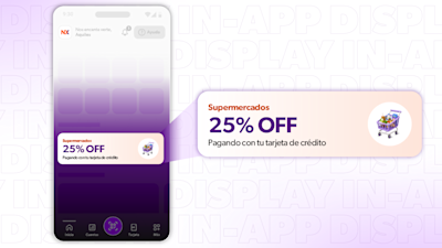 Aviso promocional dentro de la app de Naranja X