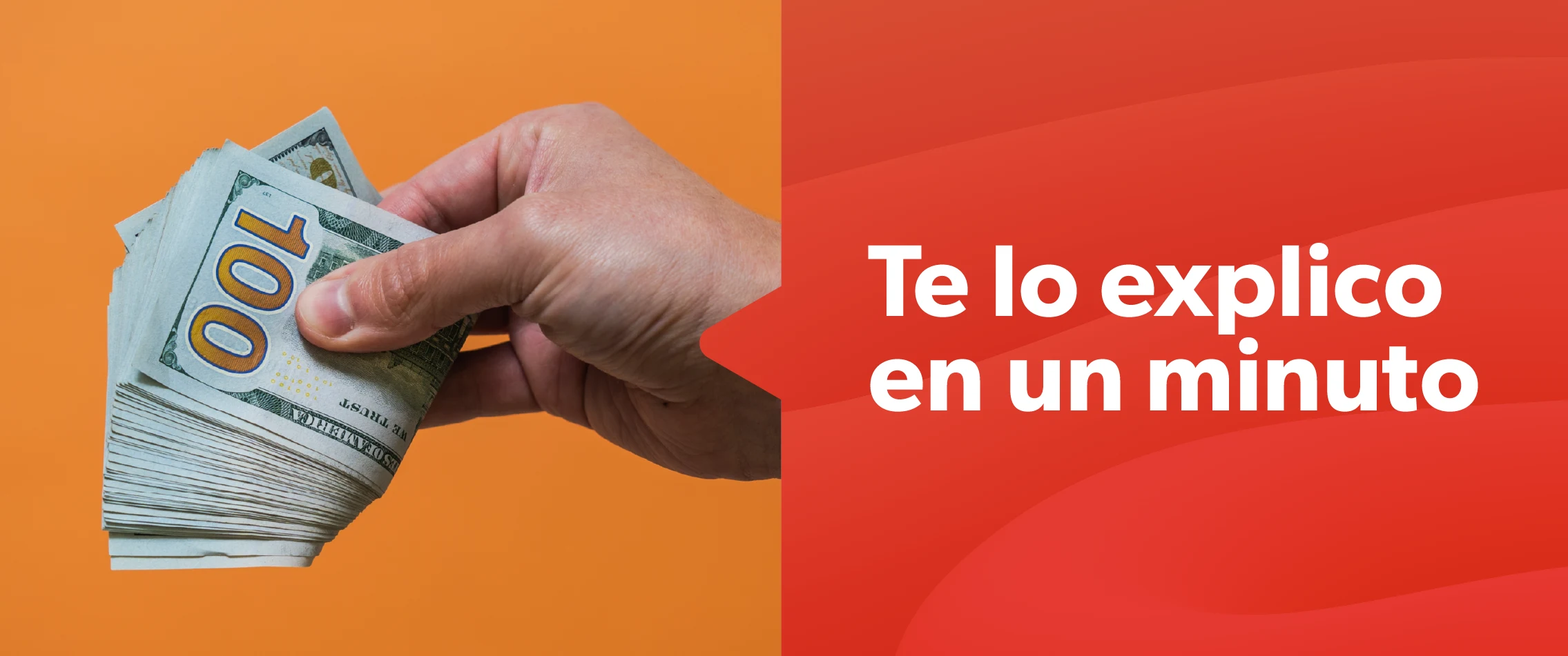 Mano con dólares