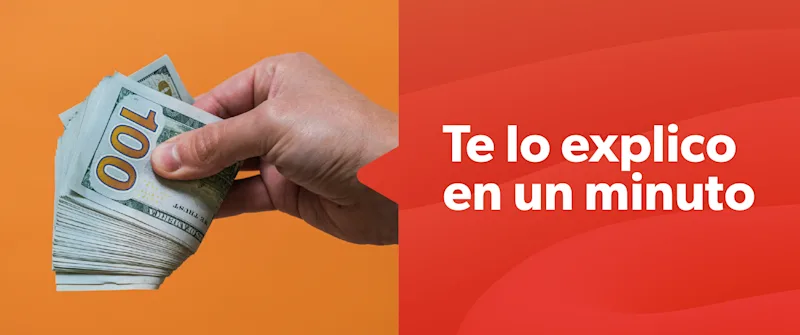Mano con dólares
