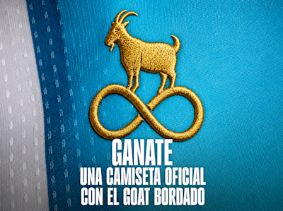 Ganate una camiseta oficial de Argentina con el GOAT bordado. Naranja X