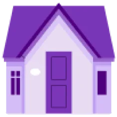 Una casa violeta.