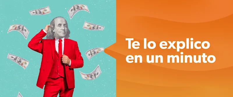 Hombre con cara de billete dólar