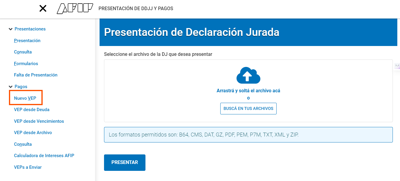 ¿Cómo y para qué generar un VEP en la página de AFIP?