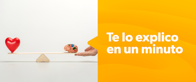 En la imagen se trata de graficar un equilibrio entre el corazón y el cerebro. 