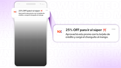Notificación push en la pantalla del celular