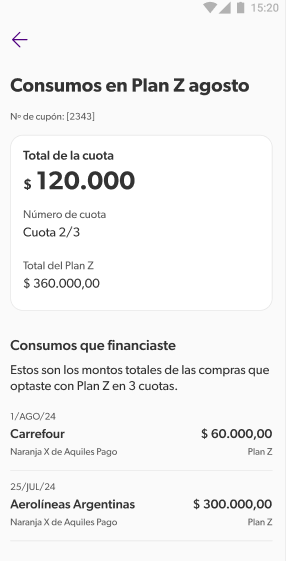 Ahora podés ver más detalles de tus compras en Plan Z