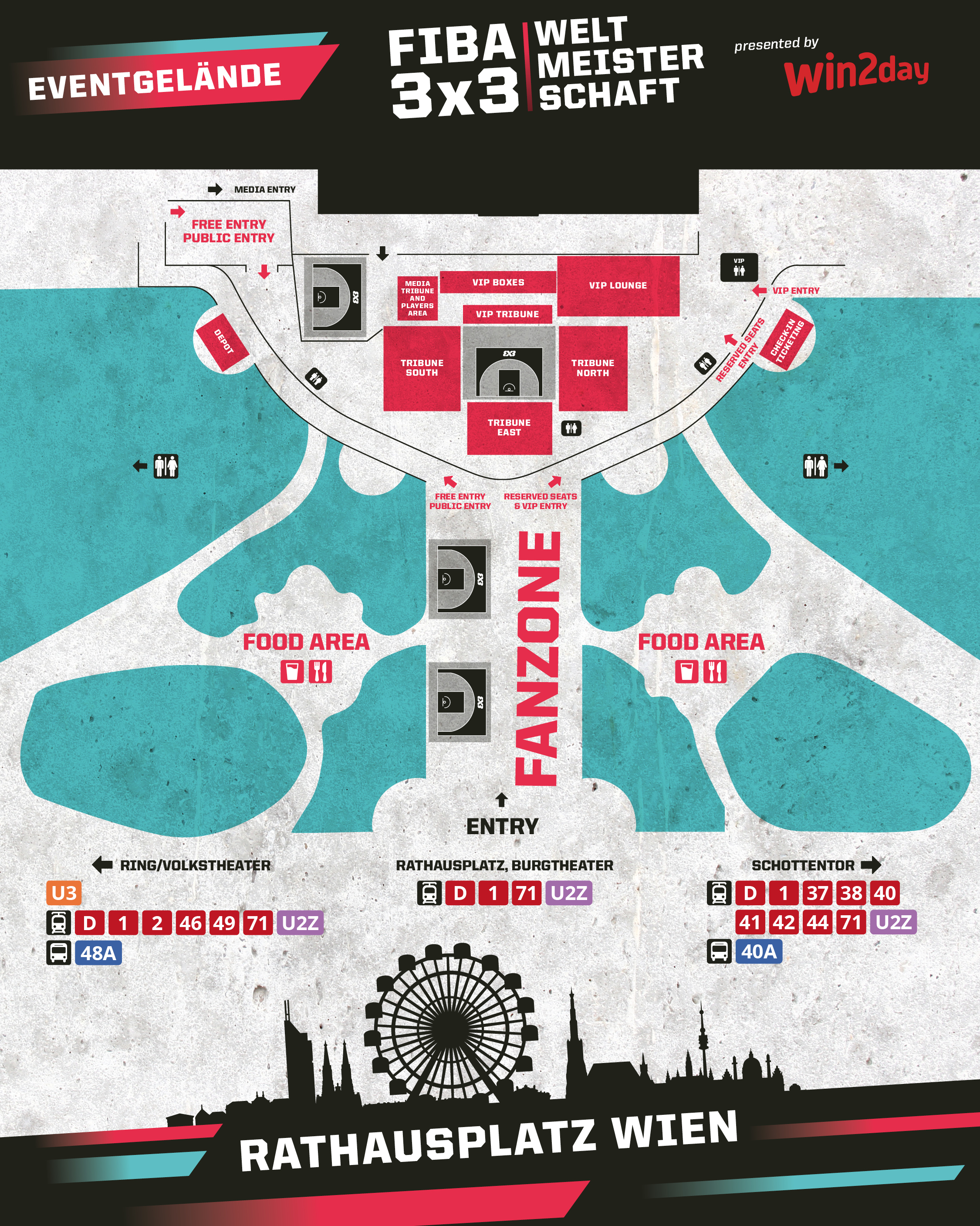 NT WC 2023 Vienna venue map