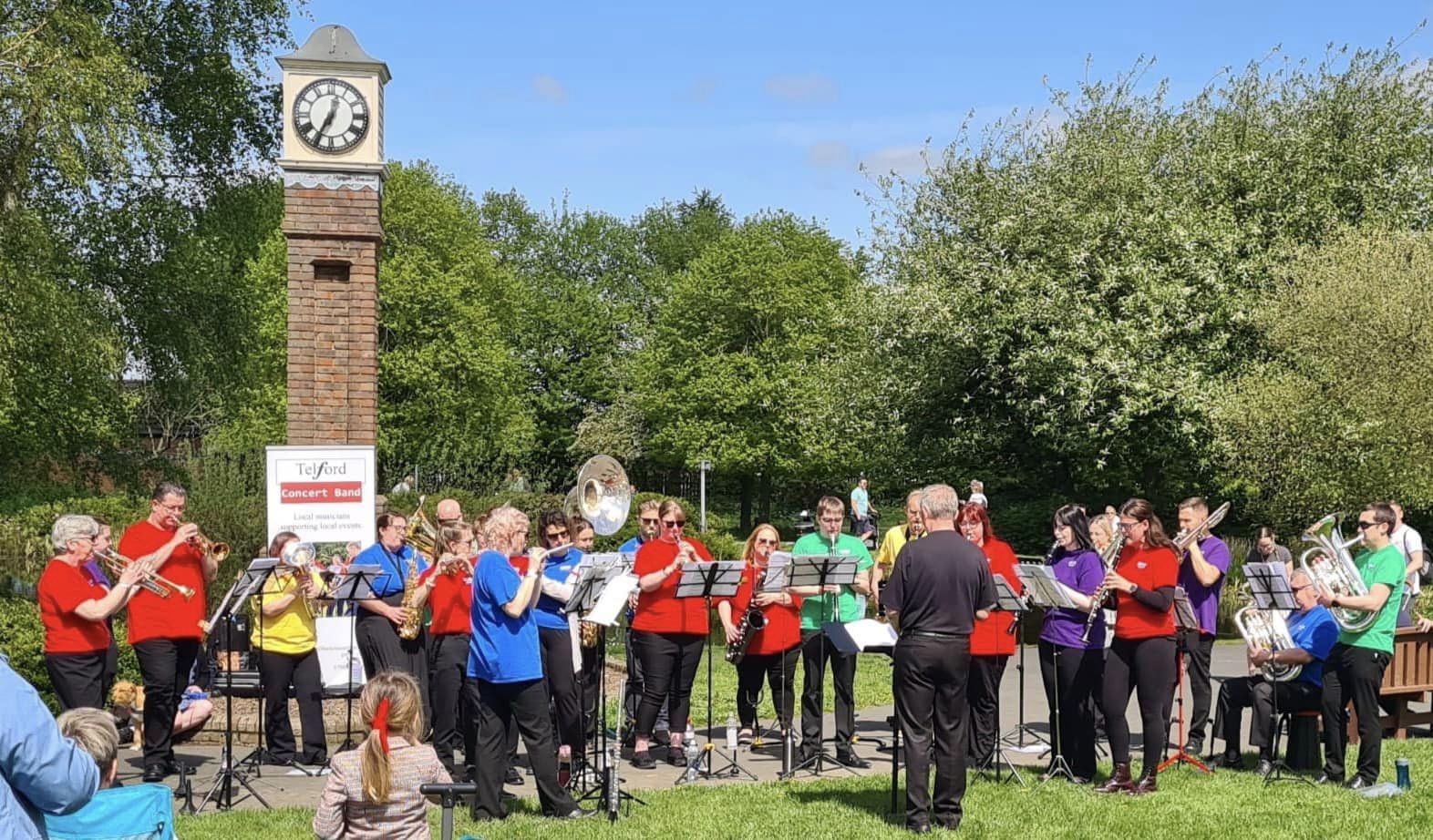 Telford Concert Band playing at the Lawley Village Green