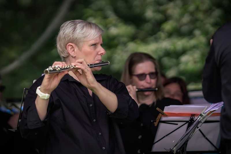 Kate, one of our 1st Flutes, playing at one of our latest concerts.