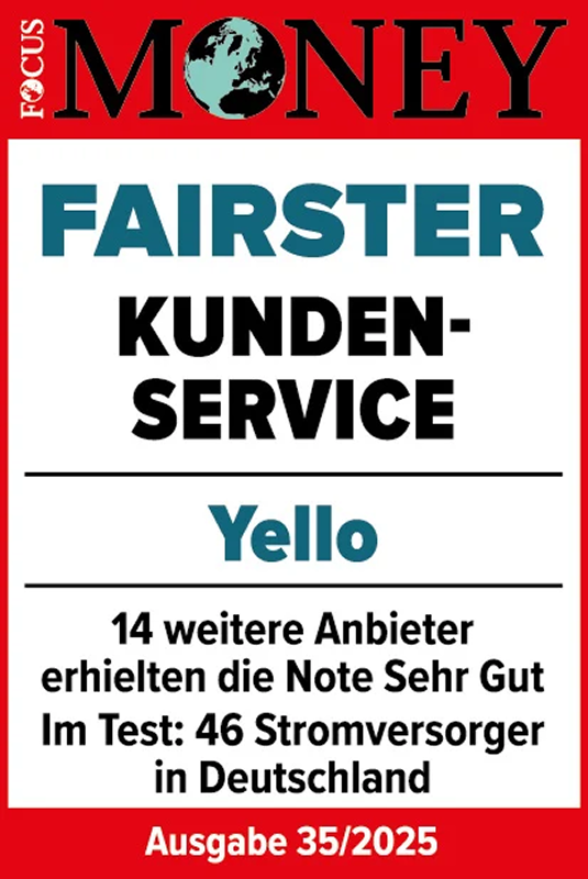 Siegel: Focus Money fairster Kundenservice 2025.