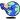 Illustration von einer blauen Erde umarmt ein Herz 