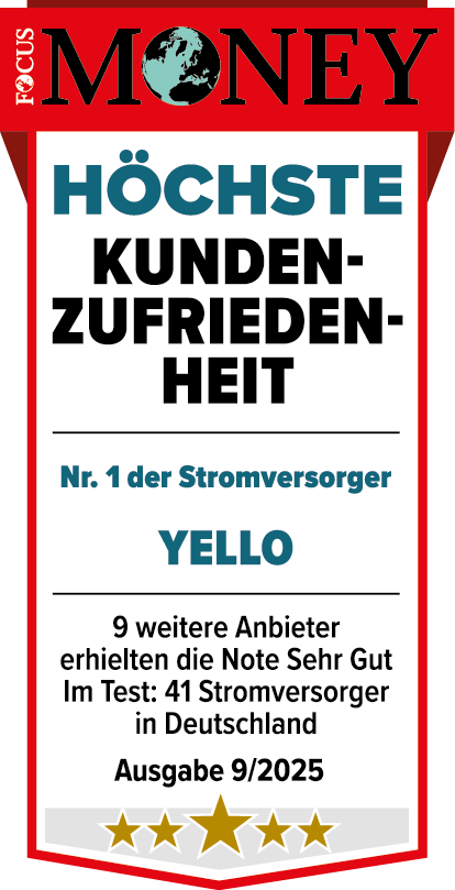 Testsiegel Focus Money für höchste Kundenzufriedenheit bei Stromversorgern 