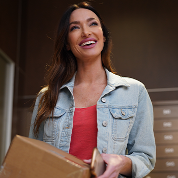 Woman with package