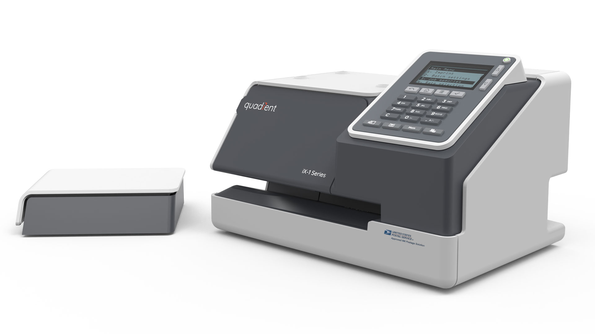 Quadient iX-1 Postage Meter Mailing Machine with scale.