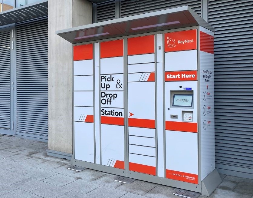 keynest service in parcel pending by quadient locker