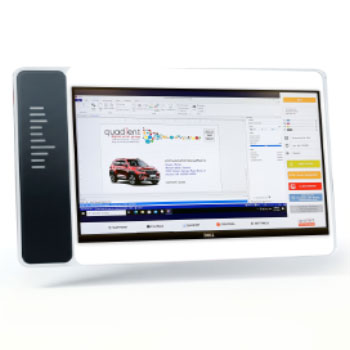 AI generated image showing Inspire Flex software, creating messages and communications on tablet, mobile, digital and physical letters.