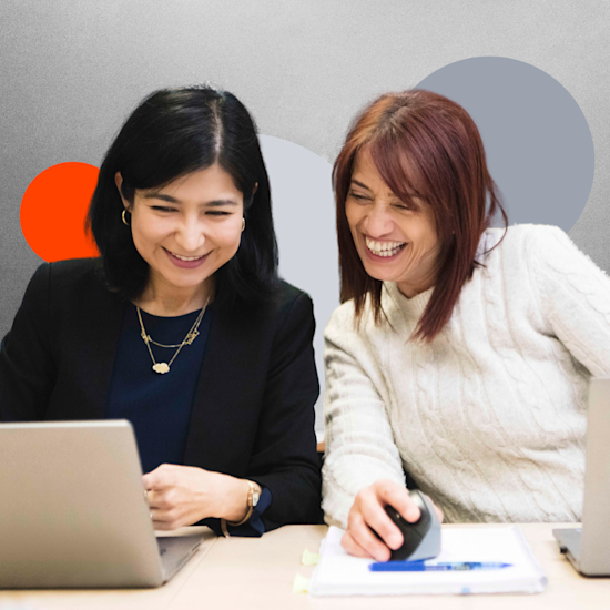 Colleagues connecting in a supportive workplace.