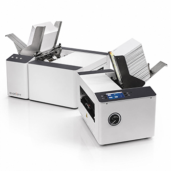 Quadient digital printers and addressing systems for production mail workflows