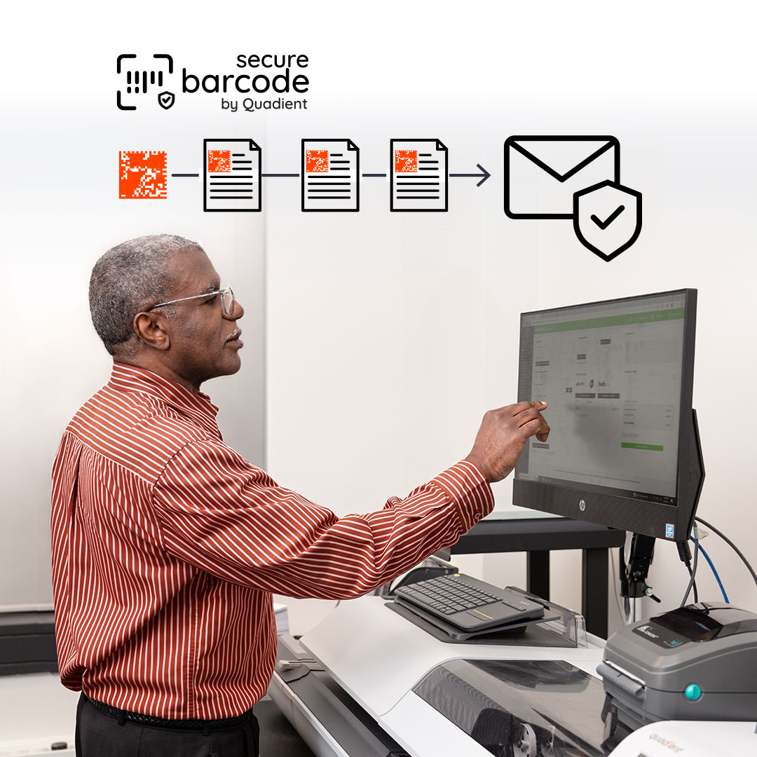 Secure Barcode mailing assembly
