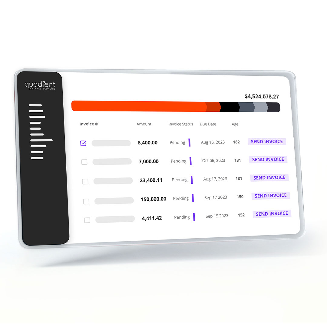 ai generated image of invoice delivery software UI dashboard