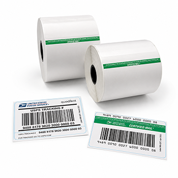 Image of printing labels for US-based postage meters for tracking and e-Cert labels.
