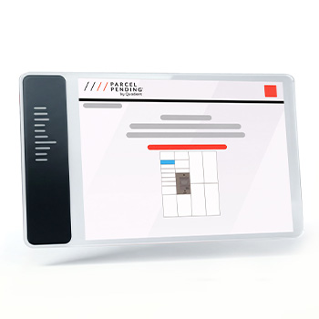 ai generated image of parcel locker log in home screen for pick up and drop off