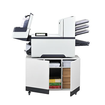 image of DS - folder inserter on cabinet with Doors + storage specifically designed for paper and envelopes