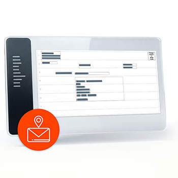 AI generated UI screen of BCC software. Envelope and address verification