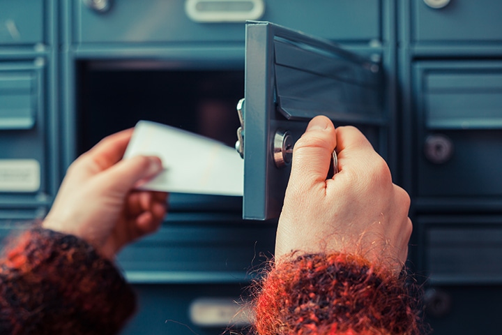 Letter in secure mailbox