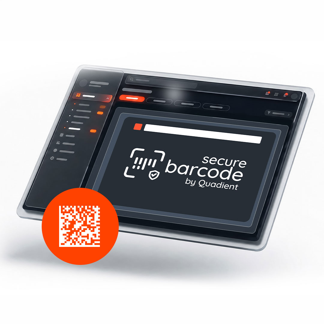 ai generated image of secure barcode UI dashboard mock up