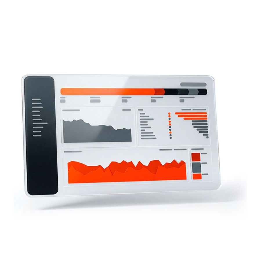 Floating Glass UI Dashboard for Accounts Receivables